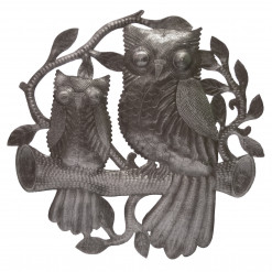 17" 2 Owls on Branch