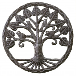 Tree and 4 Birds with Border