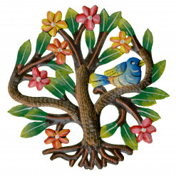 Painted Blue Bird in Tree