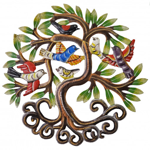 Painted Flocking Bird Tree