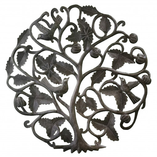 Oak Tree with 3 Birds