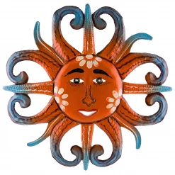 Painted Orange/Blue Floral Sun
