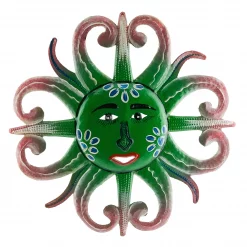 Painted Green/Pink Floral Sun