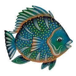 Painted Tropical Blue Fish