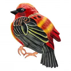 Painted Perched Red Sparrow