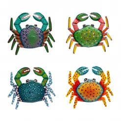 Painted Multicolor Crabs - Set of 4