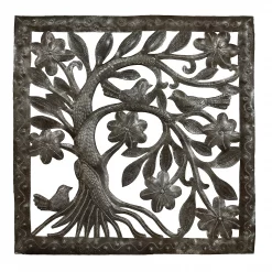 Birds in Blooming Tree Square