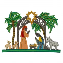 Painted Freestanding Praying at the Creche