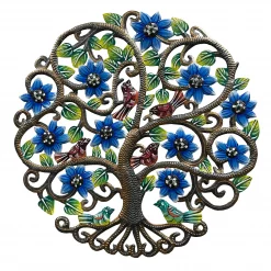 Painted Birds in Bloom Tree