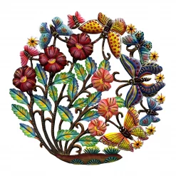 Painted Butterfly and Hibiscus Garden