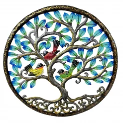 Painted Blue Leaf Songbird Tree