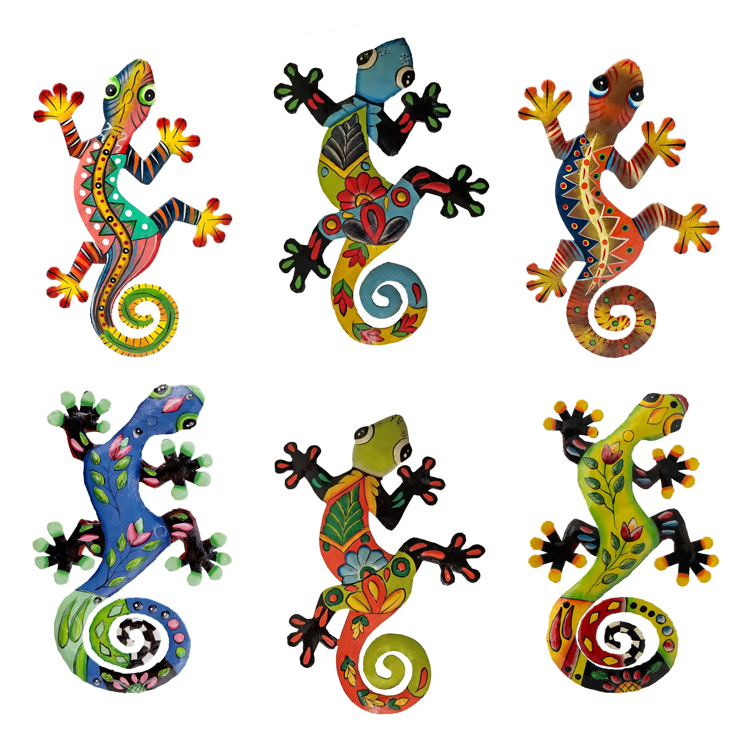 Small Painted Geckos - Set of 6