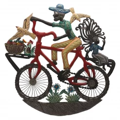Painted Medium Bicycle Guy with Cog Cassette
