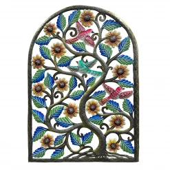 Painted Sunflower Tree with Birds Arch