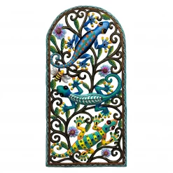 Painted Gecko in Blooms Arch